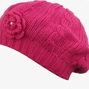 MINAKOLIFE Women Crochet Braided Knit Flower Beret Baggy
Beanie Ski Cap Hat